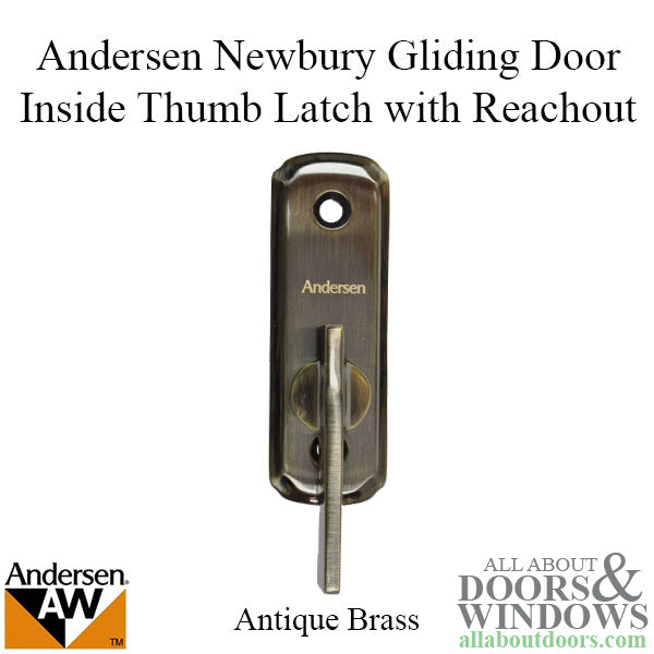 Thumb Latch, Andersen Reachout - Antique Brass - Thumb Latch, Andersen Reachout - Antique Brass