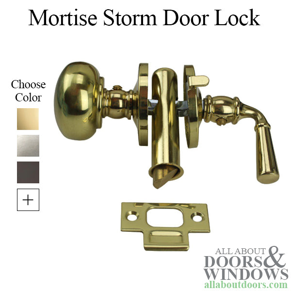 Storm Door Mortise Lock 1-3/4 Backset for Storm Doors - Storm Door Mortise Lock 1-3/4 Backset for Storm Doors