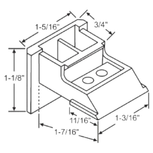 Top Sash Guide - Black - Top Sash Guide - Black