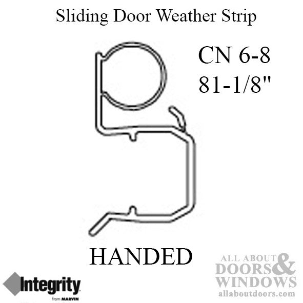 Integrity, CN 6-8 Parting Stop Weather Strip  81-1/8