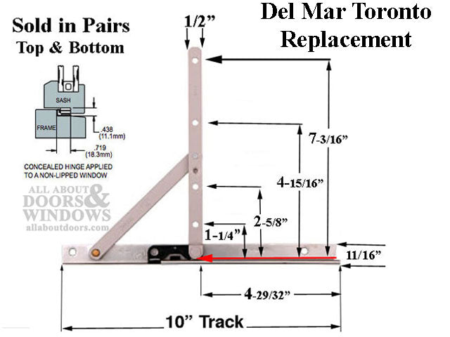 Casement Hinge, Vinyl Window, Del Mar Toronto - Discontinued - Casement Hinge, Vinyl Window, Del Mar Toronto - Discontinued