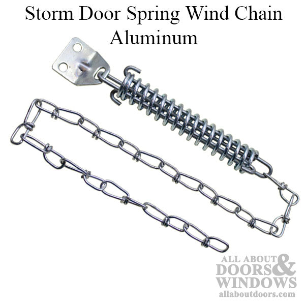 23 Inch Storm Door Spring Wind Chain - Aluminum - 23 Inch Storm Door Spring Wind Chain - Aluminum