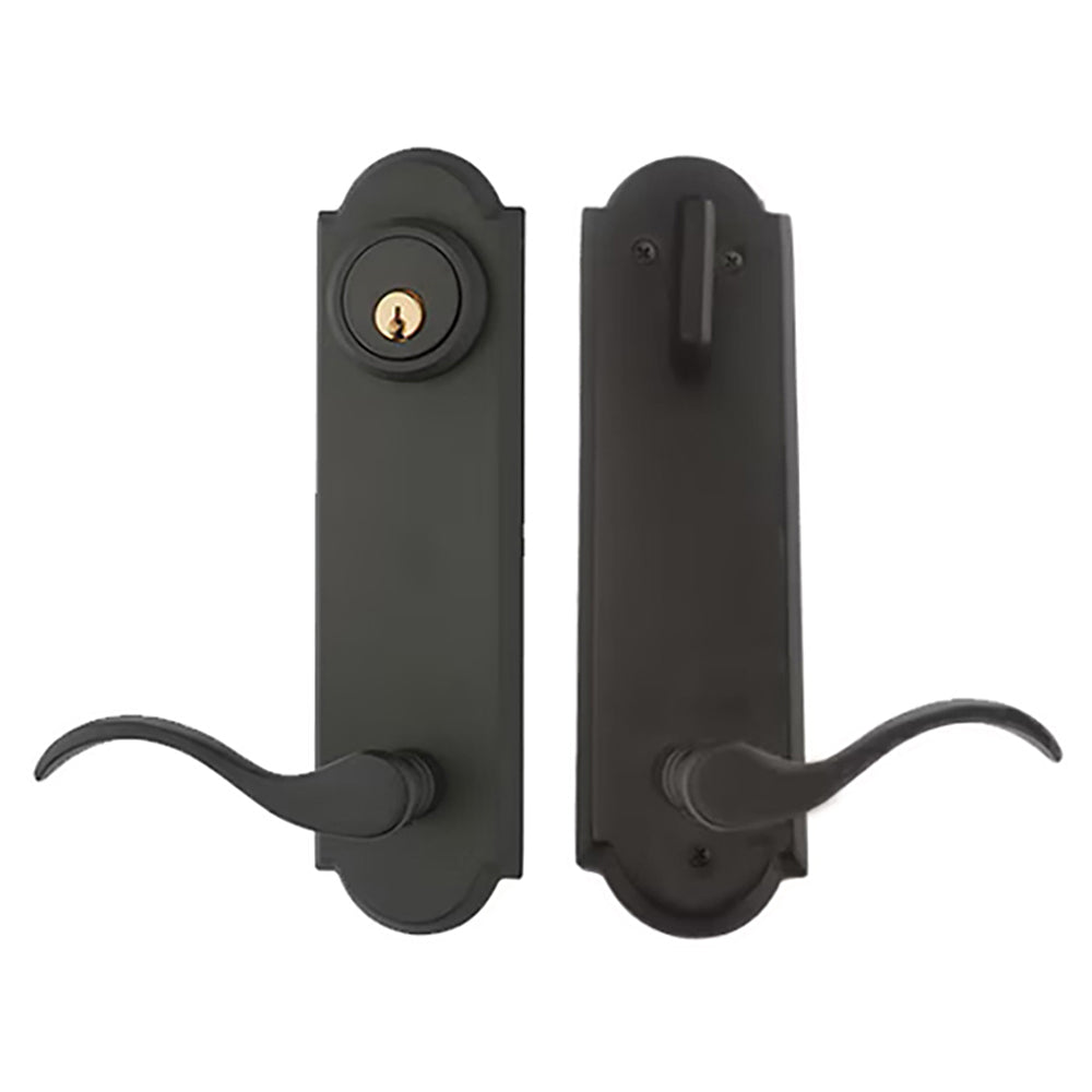 Monaco Active Keyed Multipoint Lock Trim Handleset Classic Wave Lever - Monaco Active Keyed Multipoint Lock Trim Handleset Classic Wave Lever