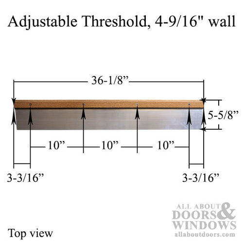 Threshold, Adjustable Oak Cap, 4-9/16