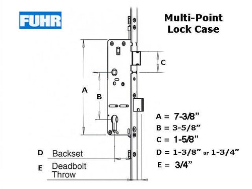 Fuhr Tongue Version Lock, 1-3/8 backset, 1/2 Deadbolt - See Replacement Option - Fuhr Tongue Version Lock, 1-3/8 backset, 1/2 Deadbolt - See Replacement Option