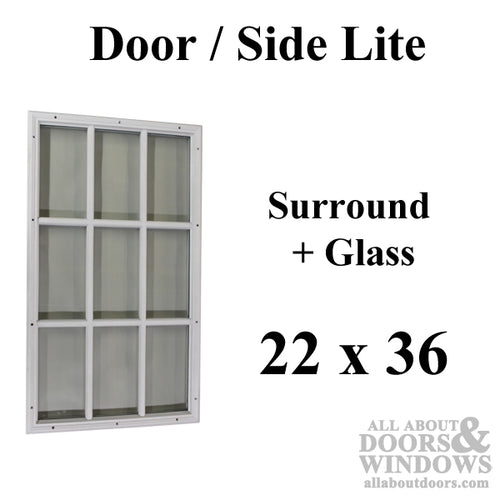 Therma-Tru 22 x 36 x 1/2 9-Lite Surround W/ Glass door lite - Therma-Tru 22 x 36 x 1/2 9-Lite Surround W/ Glass door lite