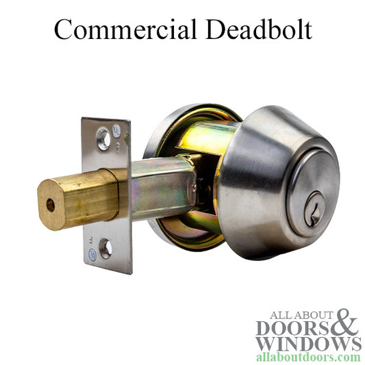 Deadbolt, Single Cylinder Commercial SC4 - Satin Chrome