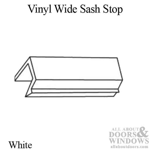 Wide Sash Stop, 4" x 3/4", White