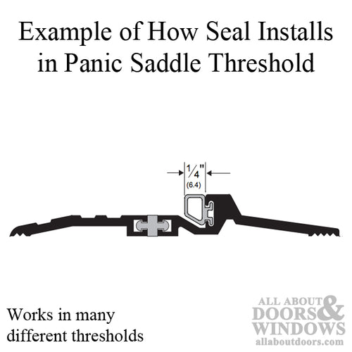 Thermoseal T Insert Seal For Panic Saddle Thresholds For Hinged Doors - Thermoseal T Insert Seal For Panic Saddle Thresholds For Hinged Doors