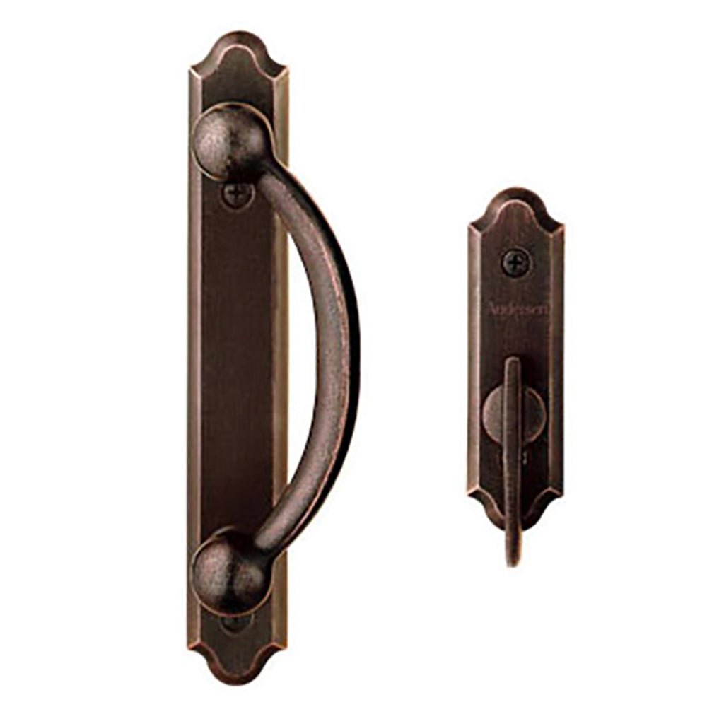 Andersen Frenchwood Gliding Door Trim Encino, 2 Panel Interior & Exterior - Distressed Bronze - Andersen Frenchwood Gliding Door Trim Encino, 2 Panel Interior & Exterior - Distressed Bronze