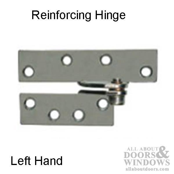 Reinforcing hinge, Left Hand - US26D Satin Chrome - Reinforcing hinge, Left Hand - US26D Satin Chrome