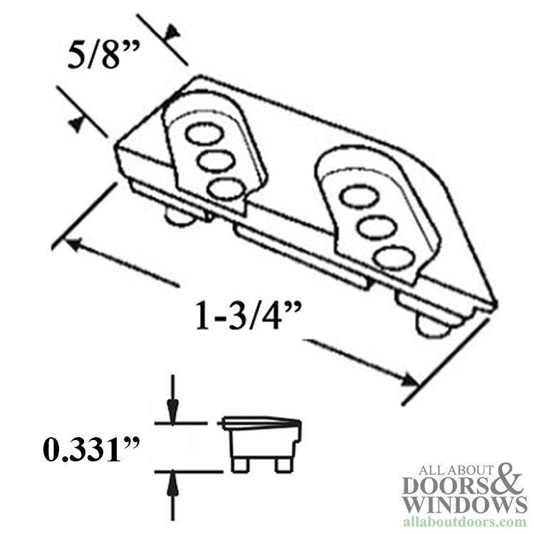 Truth Multipoint Window Lock Keeper Right Hand White - Truth Multipoint Window Lock Keeper Right Hand White