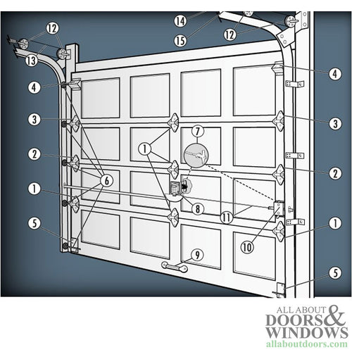 3 Inch Standard No. 2 Hinge for Rollers with 7/16 Inch Stem Diameter for Garage Doors - 3 Inch Standard No. 2 Hinge for Rollers with 7/16 Inch Stem Diameter for Garage Doors
