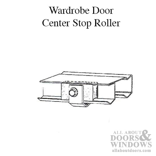 Roller, Wardrobe Door Center Stop - Acme No. 123