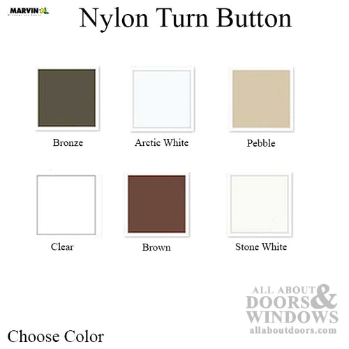 Marvin Nylon Turn Button for Energy Panels - Choose Color - Marvin Nylon Turn Button for Energy Panels - Choose Color