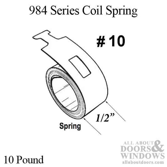 Coil Spring 1/2 inch Constant Force, 10 Pound 1-1/4 Universal Pocket