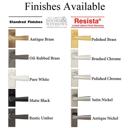 Munchen M112PL / 3965N Lock Trim – Active Door – Rustic Umber - Munchen M112PL / 3965N Lock Trim – Active Door – Rustic Umber