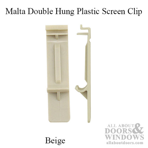 Malta Double Hung Plastic Screen Clip, 2-3/16 inch, 1994 Malta Classic View - Beige - Malta Double Hung Plastic Screen Clip, 2-3/16 inch, 1994 Malta Classic View - Beige