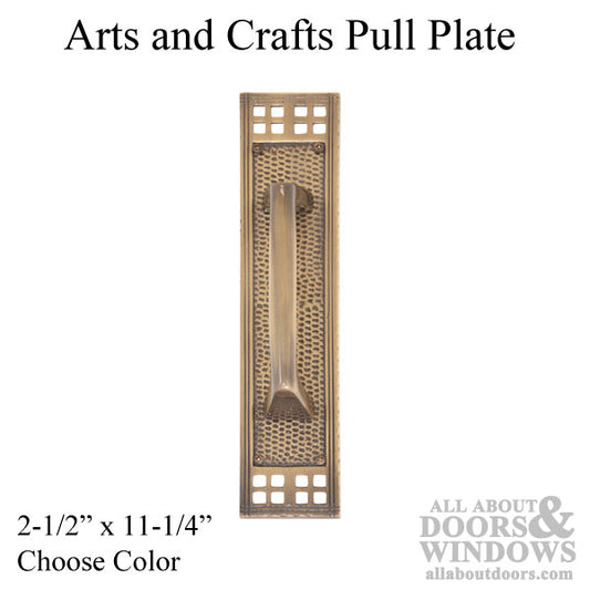 Arts & Crafts Pull Plate 2-1/2" x 11-1/4"