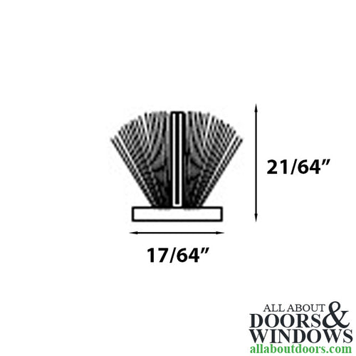 Pile Weather Strip, Sill and Parting Stop for Marvin Sliding Patio Doors, with Fin, .270