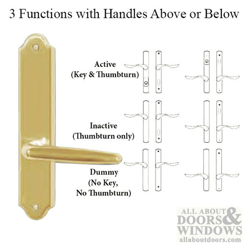 G-U Torino Handle and 45mm Plate Series, Solid Brass, Dummy, No Key, No Thumbturn (Handles DO NOT Move), Choose Color - G-U Torino Handle and 45mm Plate Series, Solid Brass, Dummy, No Key, No Thumbturn (Handles DO NOT Move), Choose Color