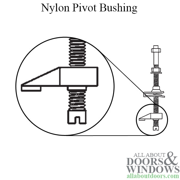 Threaded Pivot Bushing Nylon 5/16 Inch - Threaded Pivot Bushing Nylon 5/16 Inch