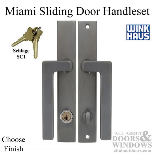 Miami Sliding Patio Door Handle - Keyed Active, Left Hand