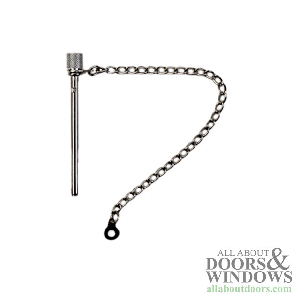 Sliding Door Lock Night Pin - Nickel Finish - Sliding Door Lock Night Pin - Nickel Finish