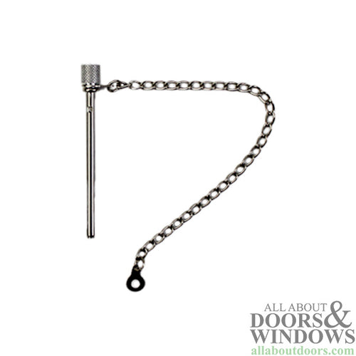 Sliding Door Lock Night Pin - Nickel Finish - Sliding Door Lock Night Pin - Nickel Finish