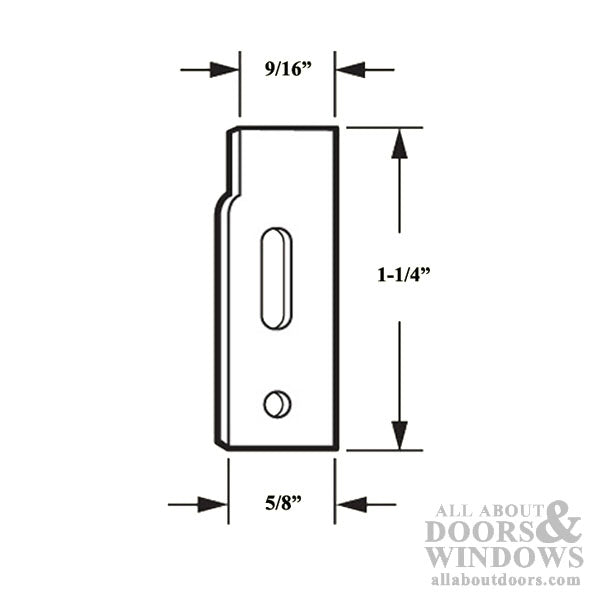 1-1/4 Inch Nylon Bottom Guide for Sliding Screen Door - 1-1/4 Inch Nylon Bottom Guide for Sliding Screen Door