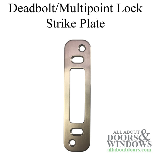 Tru-Lock Deadbolt / Multipoint Lock Strike Plate Stainless Steel - Tru-Lock Deadbolt / Multipoint Lock Strike Plate Stainless Steel