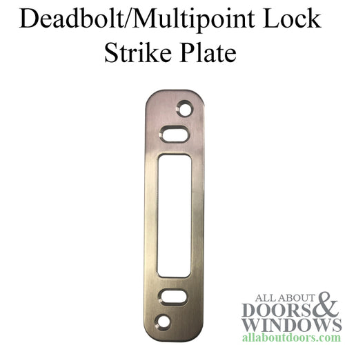 Tru-Lock Deadbolt / Multipoint Lock Strike Plate Stainless Steel - Tru-Lock Deadbolt / Multipoint Lock Strike Plate Stainless Steel