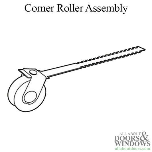 DISCONTINUED Corner with 15/16 Inch Nylon Roller for Sliding Screen Door