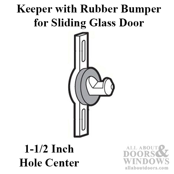 Discontinued Keeper - Sliding Patio Door, Diecast with Rubber Bumper - Zinc - Discontinued Keeper - Sliding Patio Door, Diecast with Rubber Bumper - Zinc