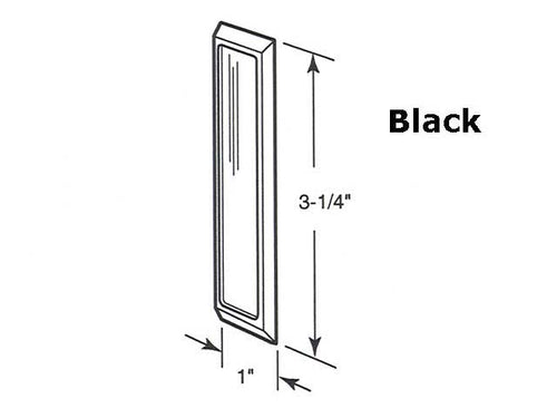 Pass-Thru Finger Pull - Vinyl Window Tilt Latch Hardware, Plastic - Black - Pass-Thru Finger Pull - Vinyl Window Tilt Latch Hardware, Plastic - Black