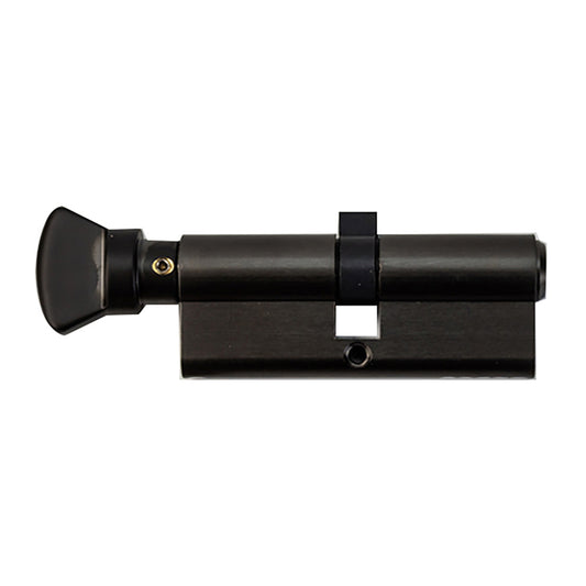 Hoppe V-Knob Cylinder, 40mm/40mm, 90 Degree Turn - Dark Metallic Bronze Finish