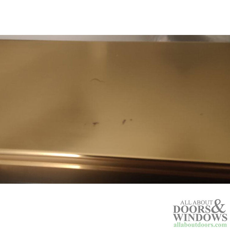 Storm Door Expander and Sweep 1-1/4 Inch Doors, 35-1/16 Inch Length Polished / Bright Brass - Storm Door Expander and Sweep 1-1/4 Inch Doors, 35-1/16 Inch Length Polished / Bright Brass