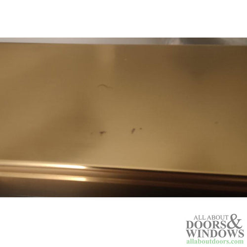 Storm Door Expander and Sweep 1-1/4 Inch Doors, 35-1/16 Inch Length Polished / Bright Brass - Storm Door Expander and Sweep 1-1/4 Inch Doors, 35-1/16 Inch Length Polished / Bright Brass