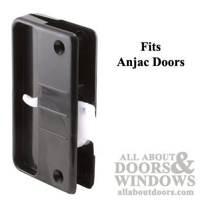 Discontinued - Non-Handed Latch & Pull with Security Lock for Sliding Screen Door - Black - Discontinued - Non-Handed Latch & Pull with Security Lock for Sliding Screen Door - Black