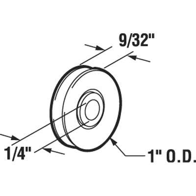 1 Inch Bottom Mount Nylon Roller for Sliding Screen Door - 1 Inch Bottom Mount Nylon Roller for Sliding Screen Door