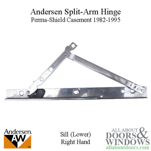 Discontinued - Andersen Perma-Shield Right Hand Split Arm Sill Hinge 1982-1995 - Discontinued - Andersen Perma-Shield Right Hand Split Arm Sill Hinge 1982-1995