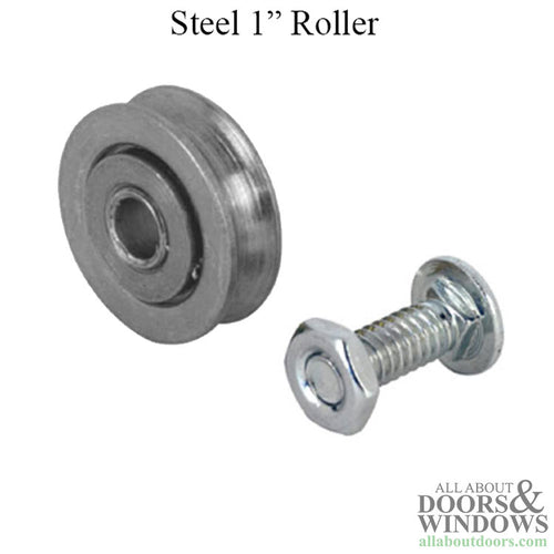 Roller Only,  1 inch  Dia.  Steel  wheel - Roller Only,  1 inch  Dia.  Steel  wheel