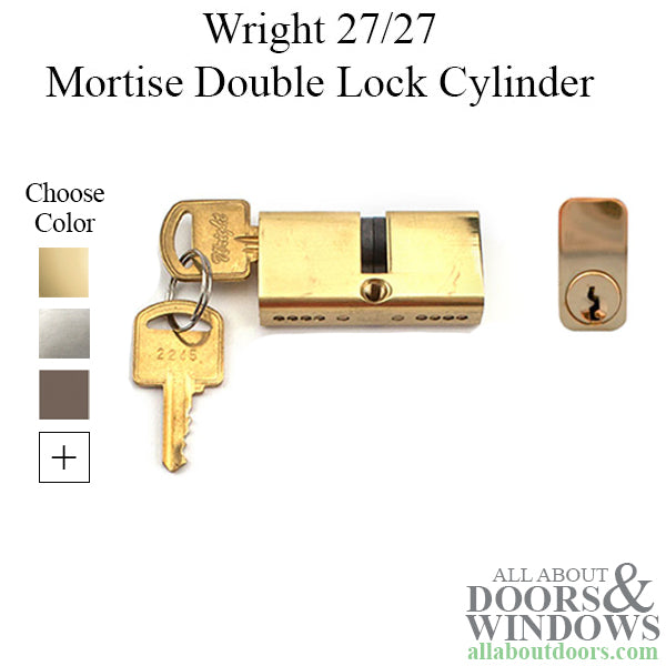Wright Mortise Lock Double Cylinder 27/27 Keyed Both Sides - Wright Mortise Lock Double Cylinder 27/27 Keyed Both Sides