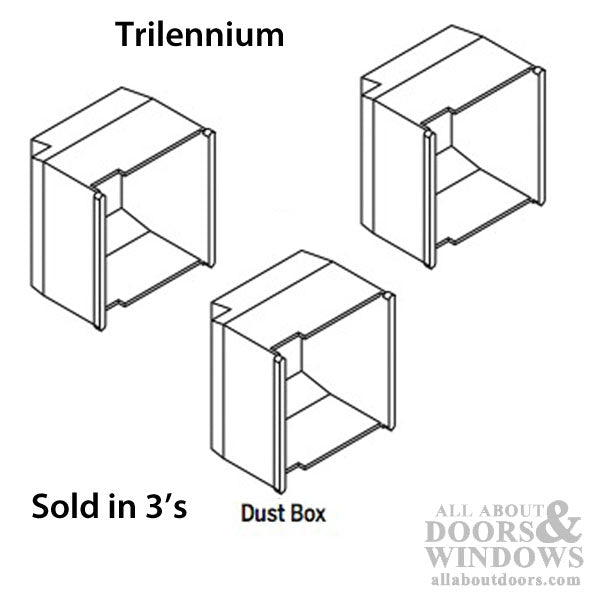 Trilennium Dust box,  3 pack - Black - Trilennium Dust box,  3 pack - Black