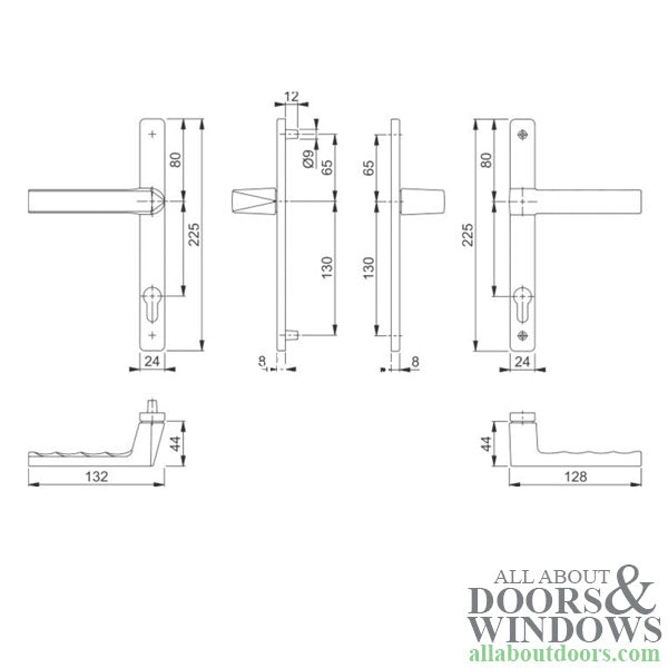 Hoppe Toulon Active Handle set, NO Cylinder - Rustic Umber - Hoppe Toulon Active Handle set, NO Cylinder - Rustic Umber