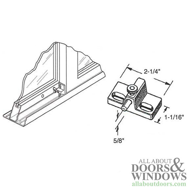 Security Slide Bolt Lock Door or Window - Aluminum - Security Slide Bolt Lock Door or Window - Aluminum