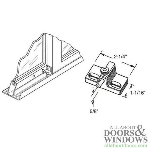 Security Slide Bolt Lock Door or Window - Aluminum - Security Slide Bolt Lock Door or Window - Aluminum