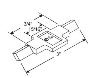 Pivot Bar, 3 inch Traco Tilt Window, Reversible - Zinc Die Cast