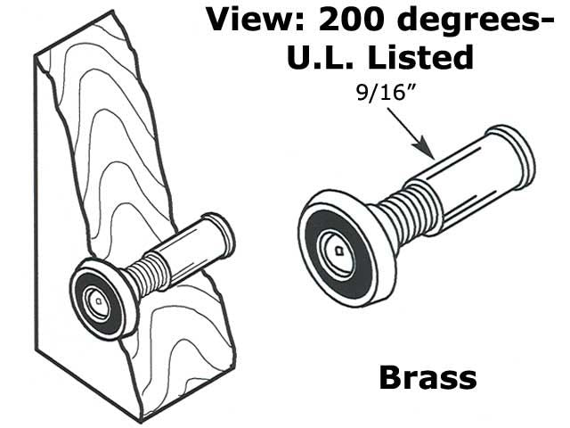 Door Viewer - 200  Degree - Glass Lens - Polished Brass - Door Viewer - 200  Degree - Glass Lens - Polished Brass