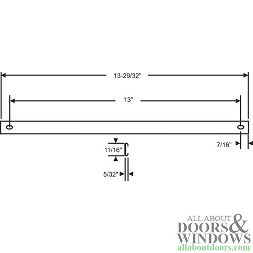 Track, Casement Operator 2 Holes,13